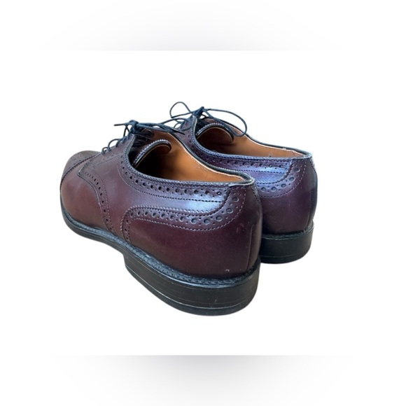 Allen Edmonds Lexington Oxford Brogue Cap-Toe Men Shoes Leather Merlot 7.5 D - Picture 1 of 14
